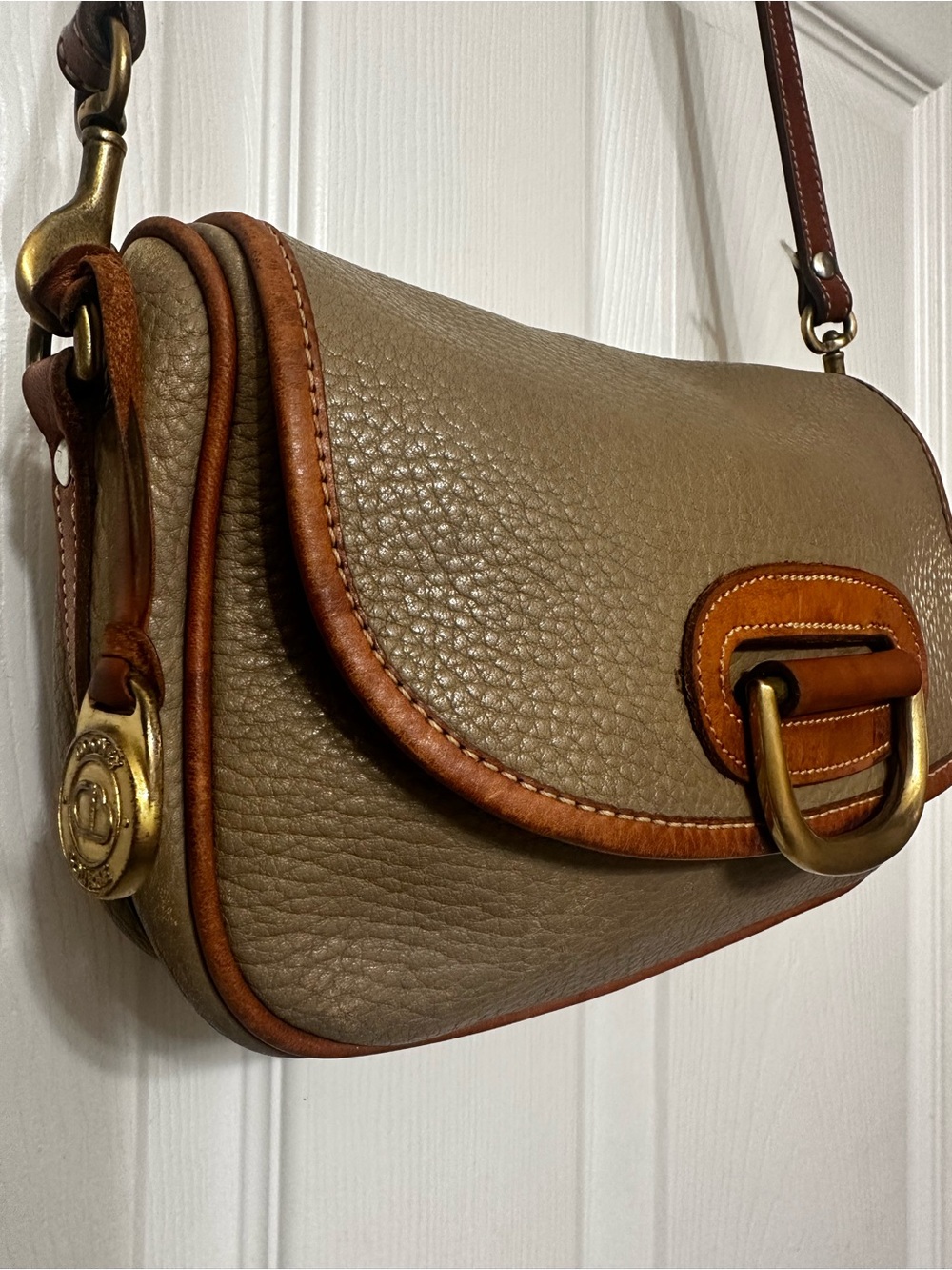 Vintage Donney & Bourke Leather Crossbody Saddle Bag - Picture 12 of 13